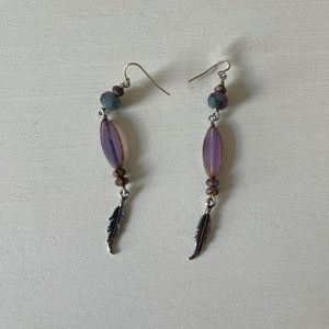 Dangling boho earring, handmade, new, never worn